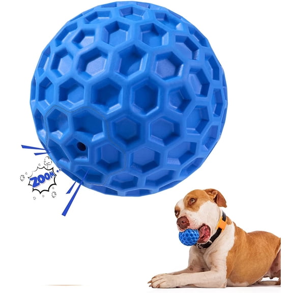 Simyoung Interactive Squeaky Chew Toy for Aggressive Chewers, Blue