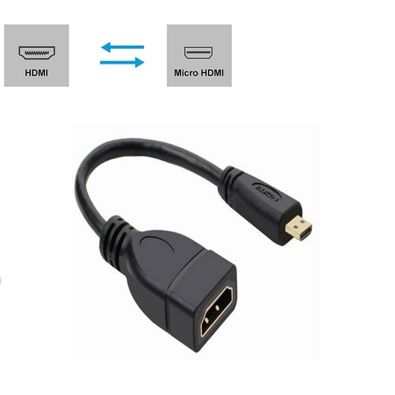 Simyoung Micro HDMI to HDMI Adapter, HDMI to Micro HDMI Cable (HDMI to Micro HDMI Adapter) for Gopro Hero and Other Action Camera/Cam with 4K/3D Supported