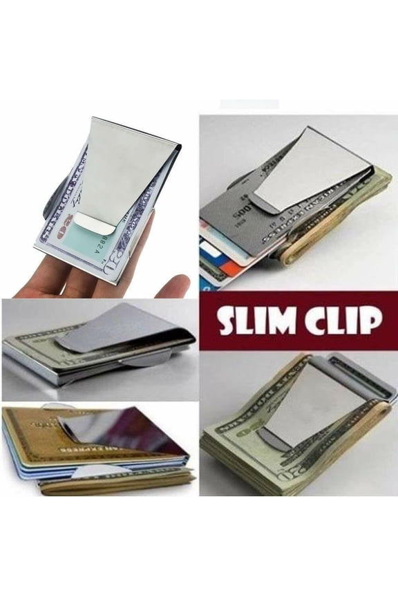 Money Clip Slim Minimalist Wallets Double Sided Slim wallet Credit Card Holder For Men Gift