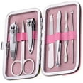 thumbnail image 1 of Simyoung Nail Clipper 7Pcs Set Nail Scissors Grooming Travel Case Tools Manicure Pedicure Kit Ear Pick Tweezers Nail File for Women 7 in 1, 1 of 4