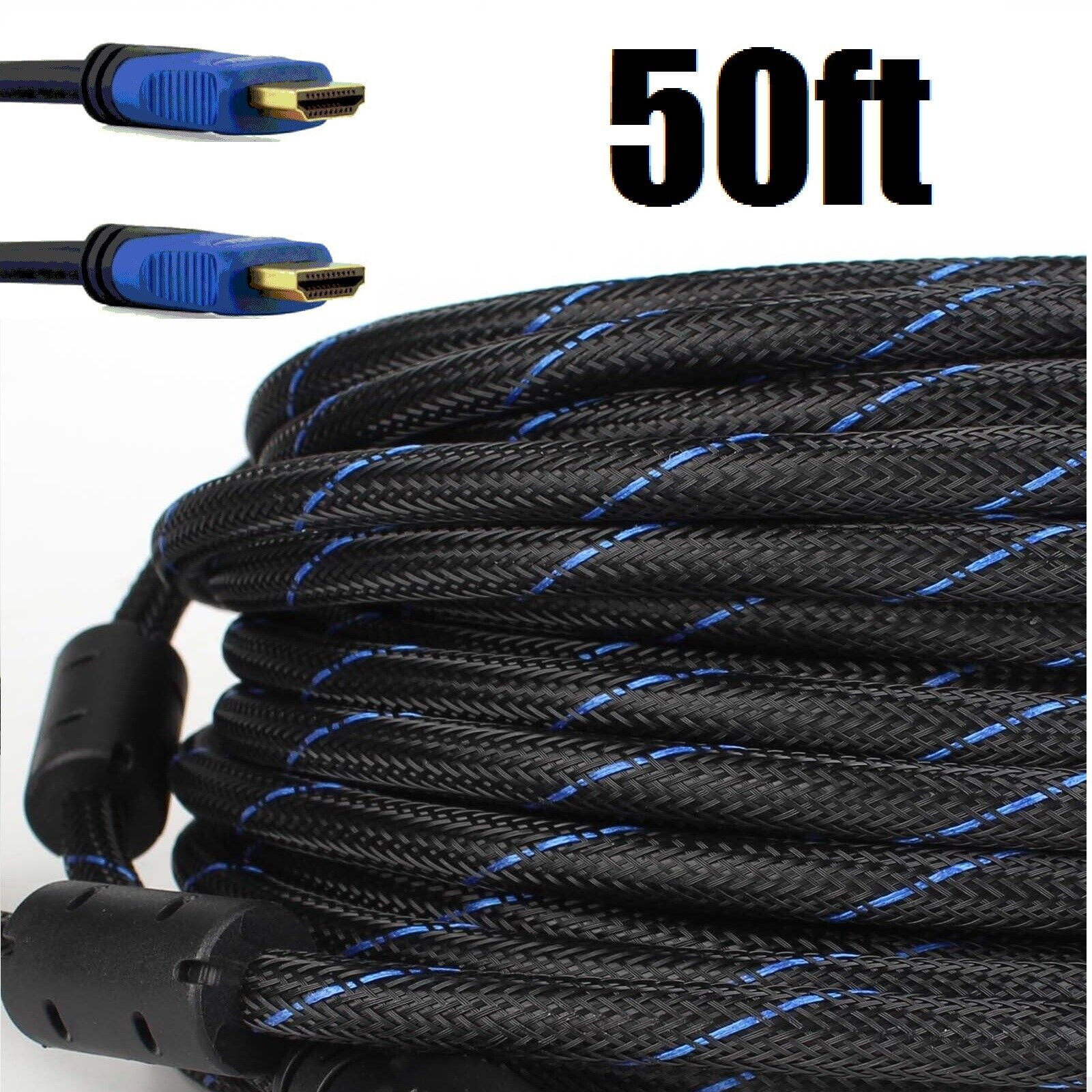 Simyoung Premium 50ft HDMI Male to Male M/M Cable Cord High Speed Bluray for 3D DVD HDTV 1080P LCD