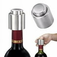 thumbnail image 1 of Simyoung Stainless Steel Wine Bottle Stopper Vacuum Sealer Bar Tools Cocktail Bottle Cover Vacuum Sealed Wine Bottle Stopper, 1 of 6