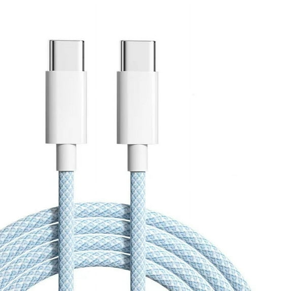Simyoung USB C to USB C Charging Braided Cable, Blue