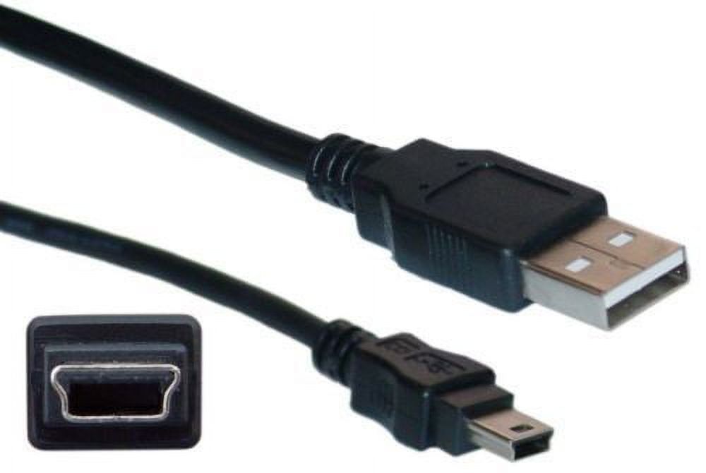 Mini USB Cable Cord Lead Wire for Garmin GPS (5 Feet Black