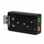 Simyoung Virtual 7.1 Channel USB محول الصوت الخارجي لبطاقة الصوت مع إخراج سماعة الرأس وإدخال الميكروفون