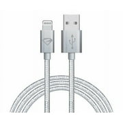 Simyoung iPhone Charging Cord 3FT MFi Certified Fast Charging iPhone Lightning Cable Nylon Braided Compatible with iPhone Xs XR X 8 8 Plus 7 7 Plus 6s Plus 6 Plus 5S SE iPad ( Silver )