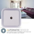 thumbnail image 1 of 2PCS LED Night Light Lamp with Smart Auto ON/OFF Sensor 0.5W Plug-in LED Wall Night Light Lamp for Bedroom Bathroom, Hallway, Stairways, or Any Dark Room Soft Brightness, 1 of 7