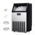 thumbnail image 1 of Simzlife Commercial Ice Maker, 100 Lbs/24H, Freestanding or Built-In, 33 Lb Storage Bin, Stainless Steel Ice Machine, 1 of 9