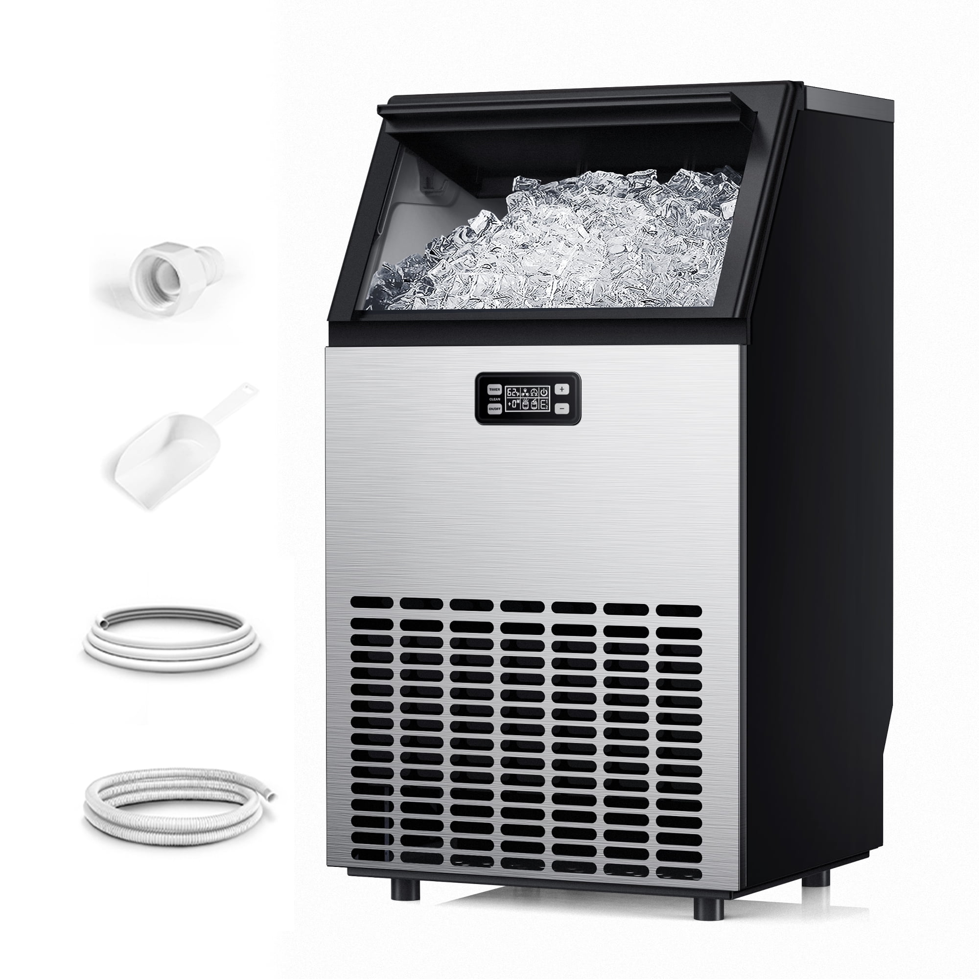 Walmart Black Friday Deals 2025 - SIMZLIFE Commercial Ice Maker Machine 100lbs 24H Stainless Steel Under Counter Whisper Quiet