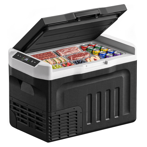 Simzlife 12 Volt Car Refrigerator 32 Quart Portable Fridge Freezer Compressor Cooler 12/24V DC 110~240 Volt AC for Truck Van RV Camper SUV Travel Camping Road Trips