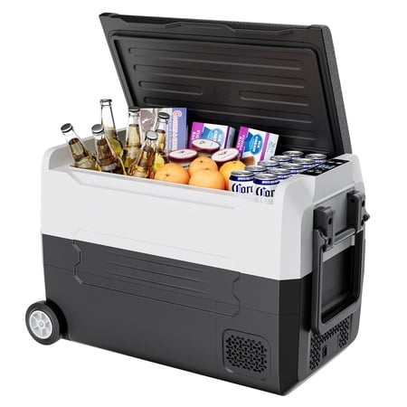Simzlife 12 Volt Refrigerators, -4?~68?, 48 Quart Portable Mini Fridge Electric Cooler 12/24V DC & 120-240V AC, Car Fridge for Car, RV, Camping, Travel, Fishing, Outdoor or Home