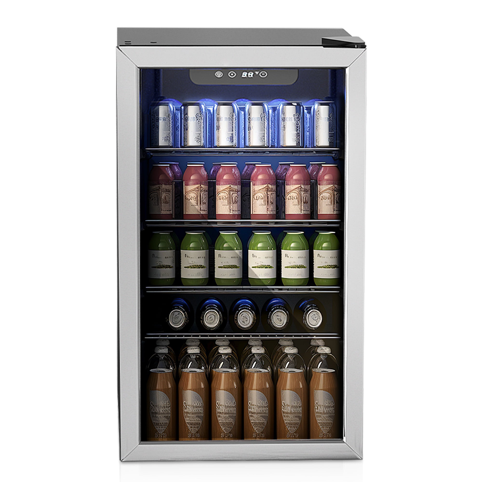 EUHOMY Beverage Refrigerator and Cooler, 126 Can Mini fridge with Glass  Door, Small Refrigerator with Adjustable Shelves for Soda Beer or Wine,  Perfect for Home/Bar/Office (Slive). - Coupon Codes, Promo Codes, Daily