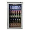 Simzlife 126 Can Beverage Refrigerator and Cooler with Glass Door