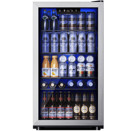 Garvee Wine Cooler Refrigerator 28 Bottles Wine Fridge Glass Door