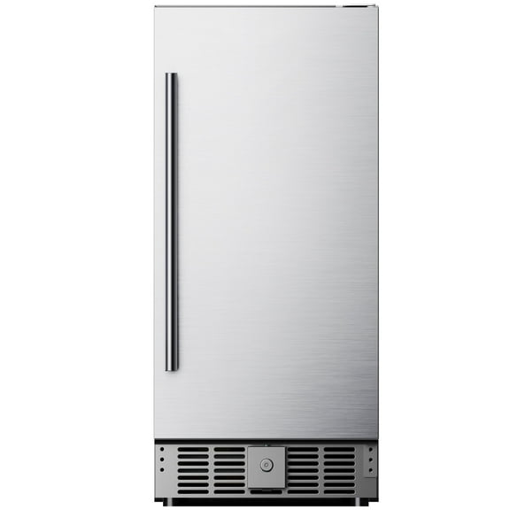 Simzlife 15 in. Single Zone 130-Cans Built-in Beverage Refrigerator Cooler Fridge in Silver Stainless Steel, with Auto LED Lights