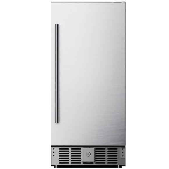Simzlife 15 in. Single Zone 130-Cans Built-in Beverage Refrigerator Cooler Fridge in Silver Stainless Steel, with Auto LED Lights