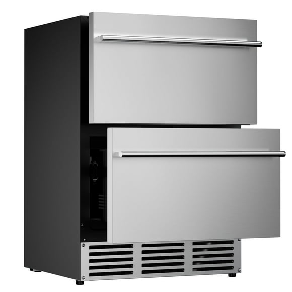 Simzlife 23.5 in. 5 cu. ft. 160 Can Built-In and Standard Beverage Refrigerator in Stainless Steel with UV-Blocking