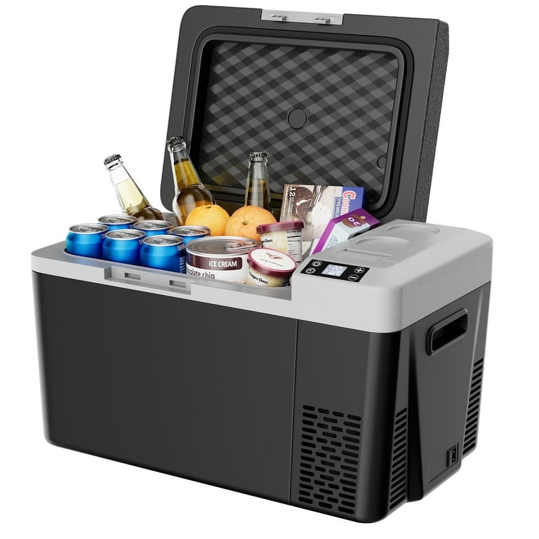 Simzlife ZX CFJ 23 S 26qt Car Refrigerator Portable Fridge with DC and AC for Outdoor Home Black