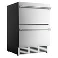 thumbnail image 1 of Simzlife 5 Cu.ft. Double Drawer Undercounter Freestanding Stainless Steel Beverage Refrigerator,23.5 in W, 34.3 in H, 1 of 11