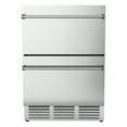 Simzlife 4.9Cu.ft. Double Drawer Undercounter Freestanding Stainless Steel Beverage Refrigerator
