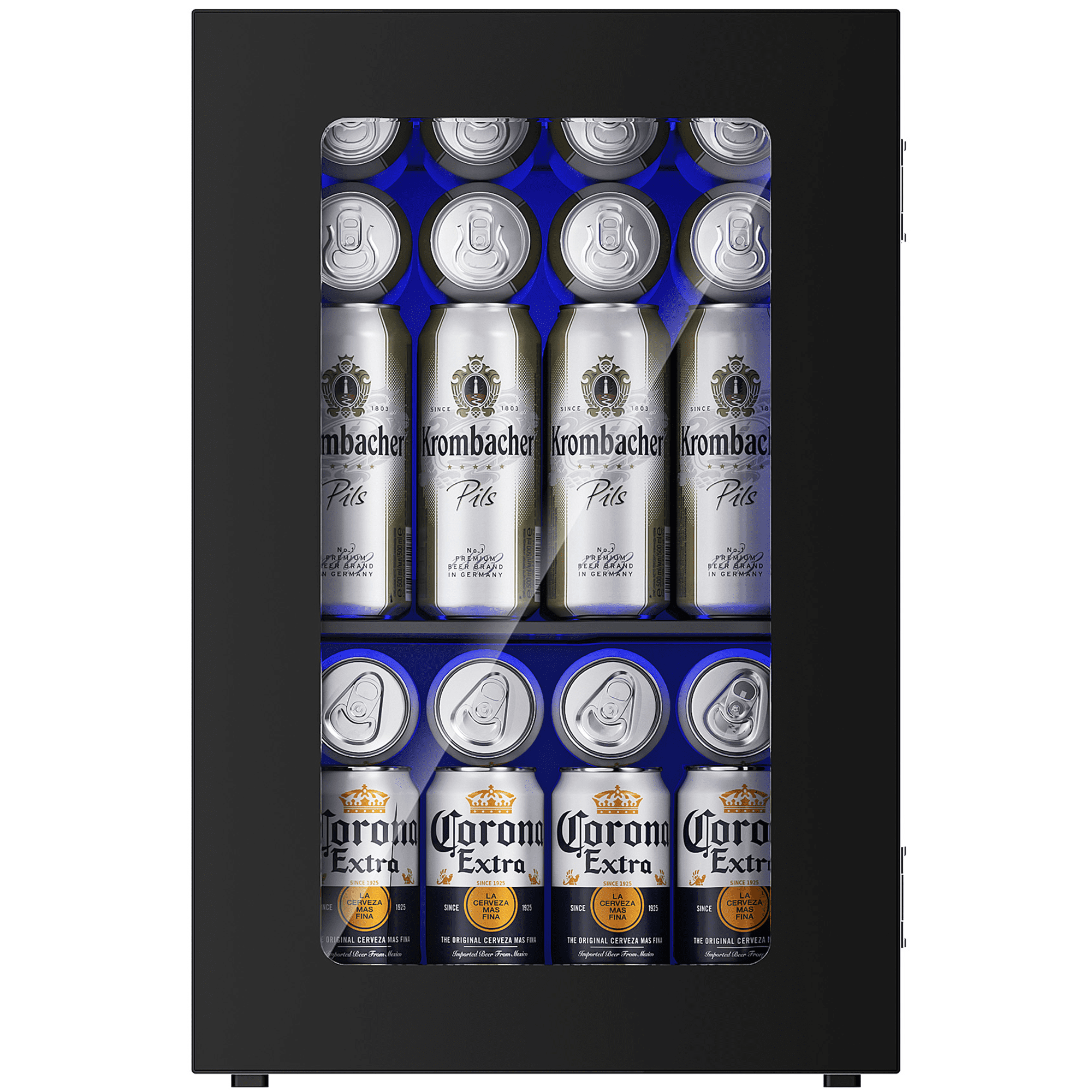 Simzlife 6 Bottles and 24 Cans Mini Beverage Refrigerator & Portable Wine Cooler Refrigerator with Glass Door, Mini Countertop Wine Fridge for Home/Office/Bar,Black