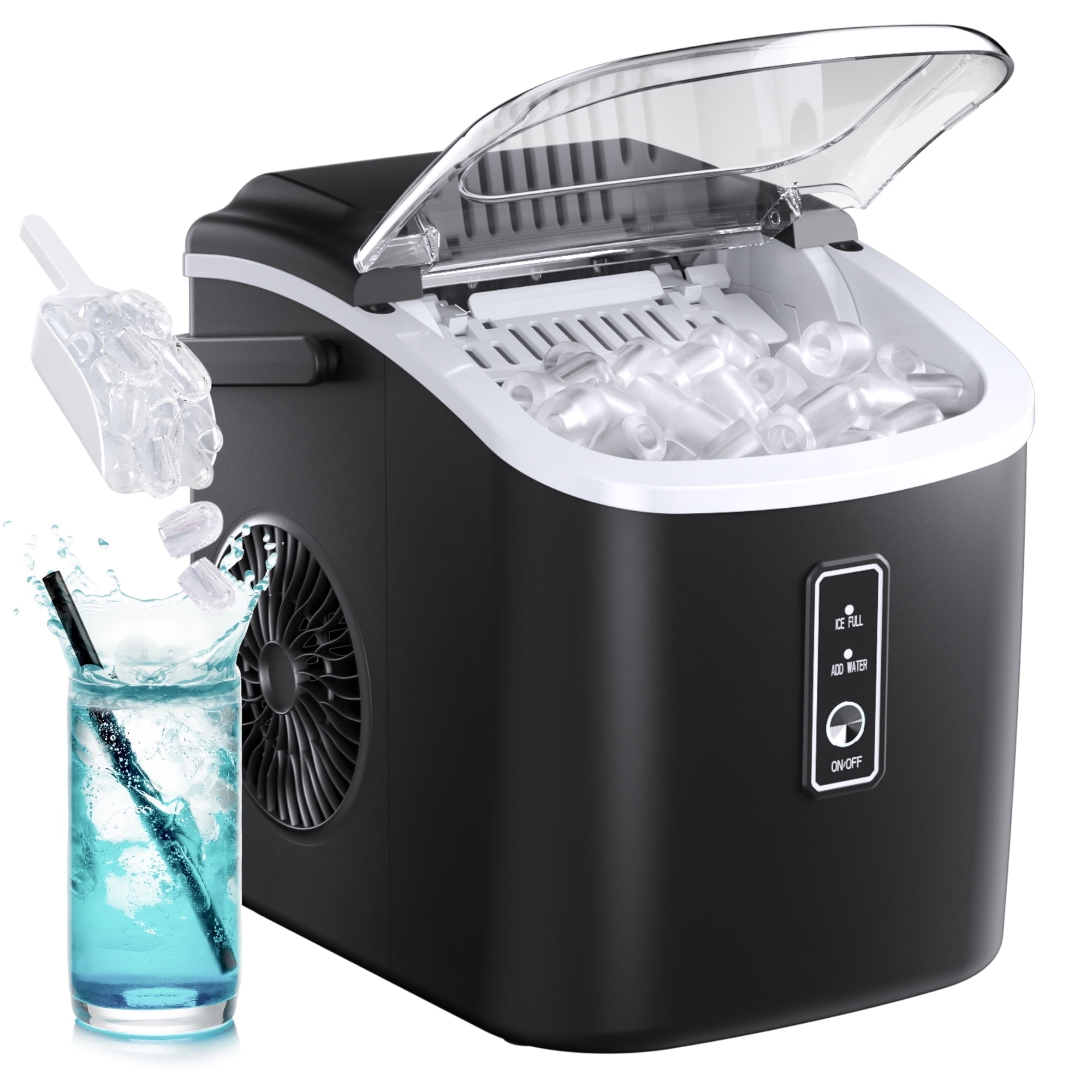 ice　hna④ Simzlife Countertop Ice Maker with Handle,Portable Ice
