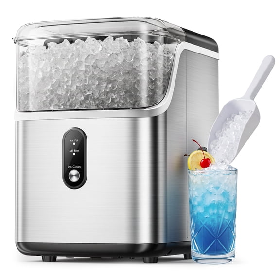 Best seller Simzlife Nugget Ice Maker Countertop, 35lbs/24H Portable Sonic Ice Machine with Self-Cleaning, Chewable Pellet Ice Maker for Home Kitchen Office RV, Stainless Steel