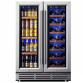 thumbnail image 1 of Simzlife Wine and Beverage Refrigerator, Wine Cooler- 21 Bottles & 88 Cans, Built-in/Freestanding Dual Zone Wine Fridge with Glass Door, Removable Shelves for Home/Bar/Office, 1 of 12