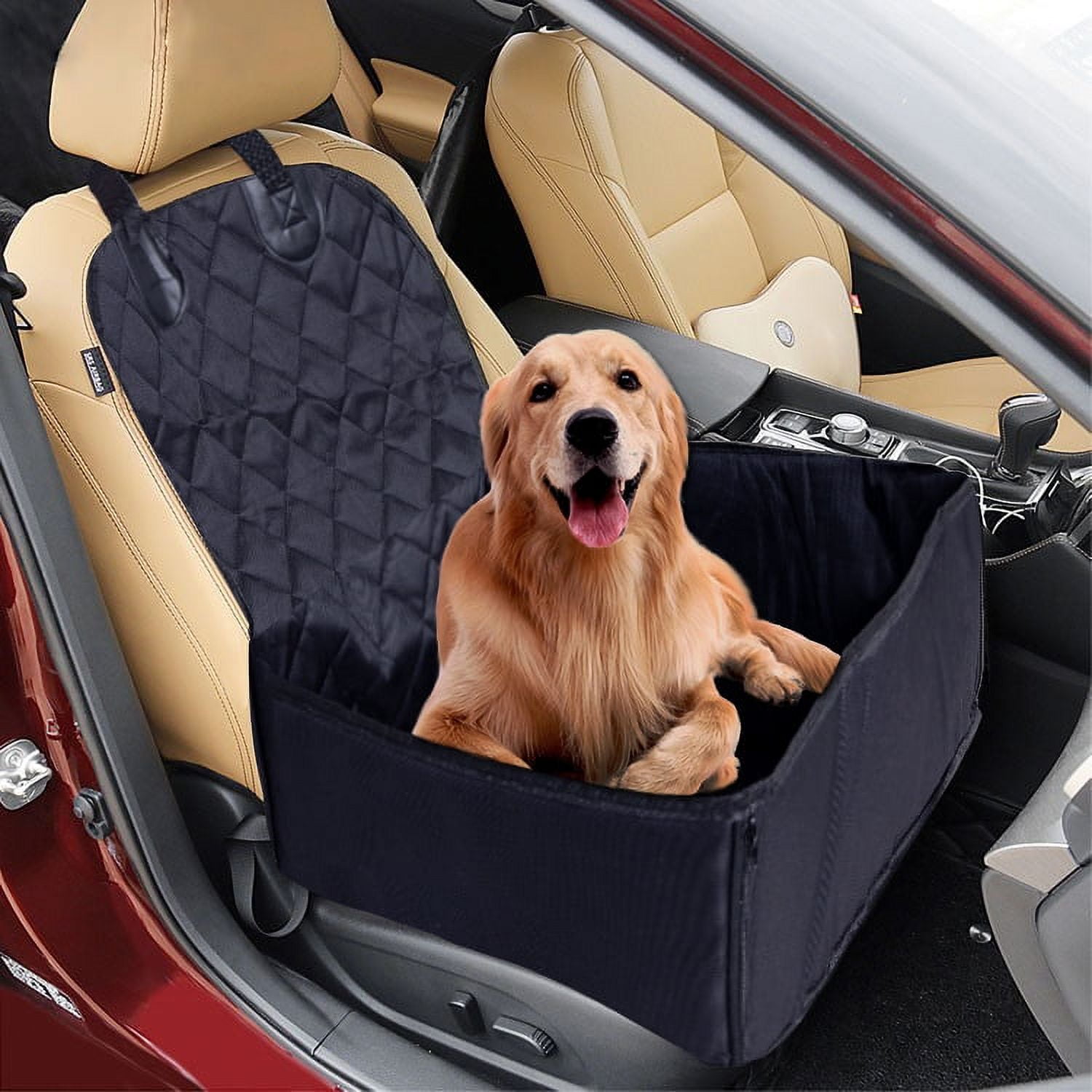 Simzone 2-in-1 Dog Front Car Seat Covers, Waterproof Nonslip Rubber ...