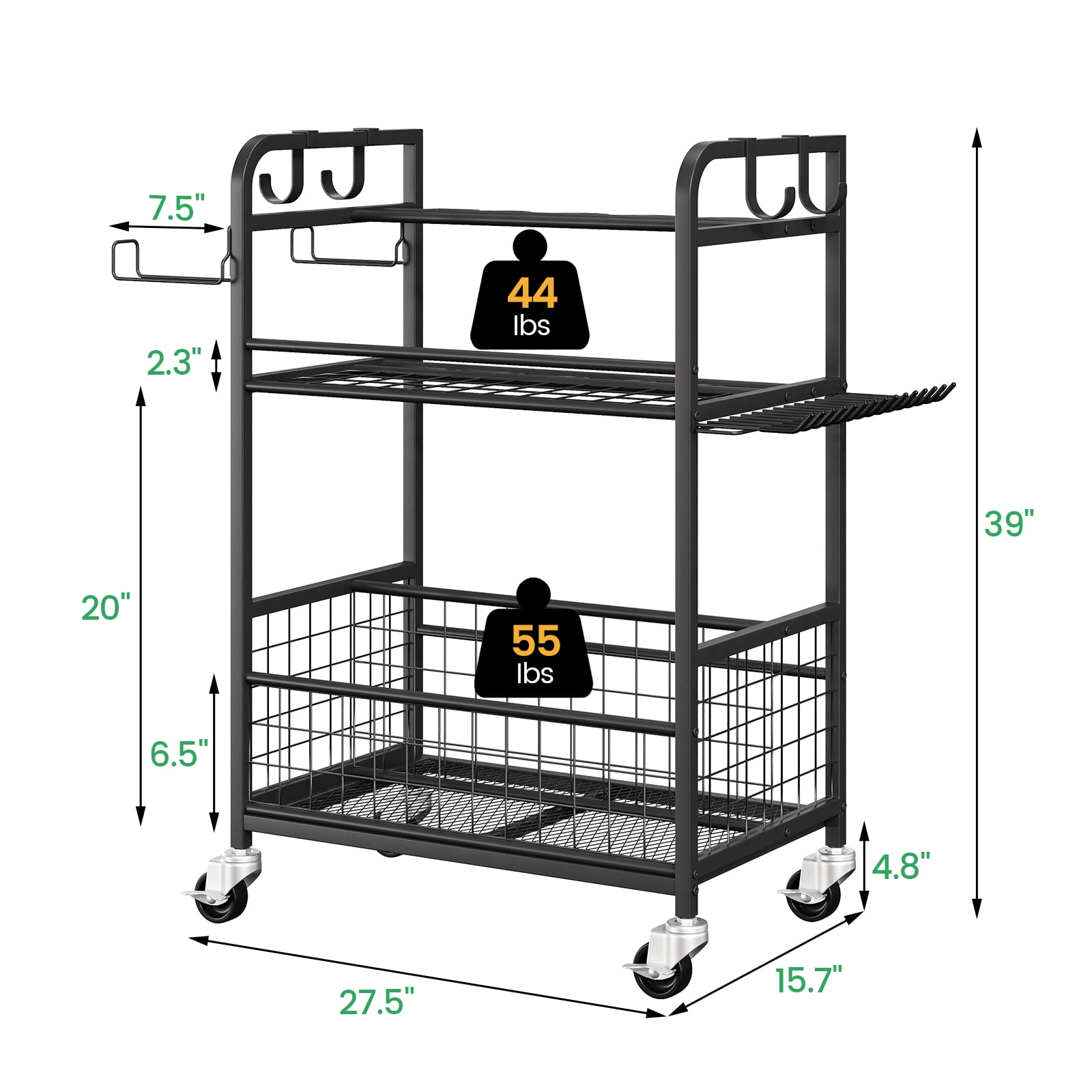 Simzone Garage Tool Storage Rack, Garden Tool Organizer,Utility Rack