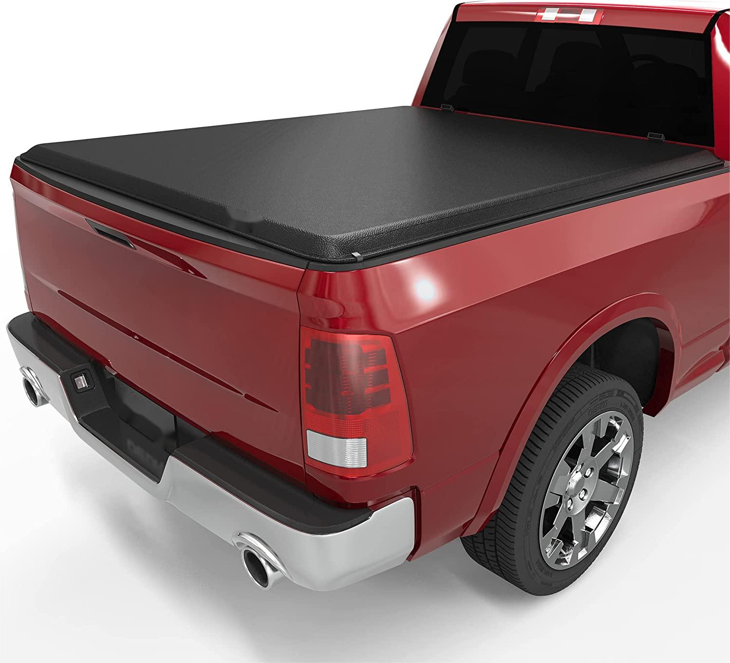 Soft Tri-Fold Tonneau Cover For 2007-2013 Chevy Silverado & GMC Sierra 1500 – 5.75FT Short Bed – AM Autoparts