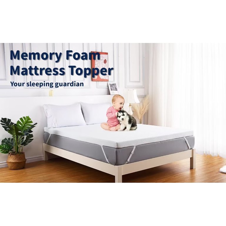 SOPAT 3 Inch Memory Foam Mattress Topper King Size,7-Zone High Density  Cooling Gel-Infused Mattress Pad,with Removable & Washable Bamboo Fiber  Cover 