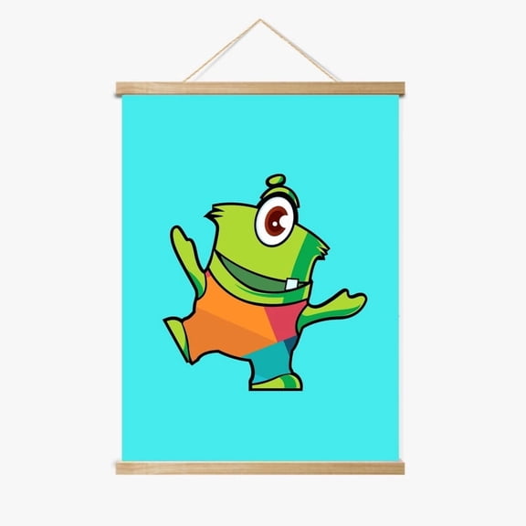 Sin the Silly Monster Magnetic Wood Frame Hanger by Dancing Littles Jungle