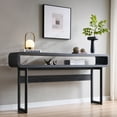 thumbnail image 1 of SinCiDo 63" Long Console Table for Entryway w/Open Storage Shelf, Sofa Table Behind Couch, Modern Entryway Table for Living Room, Hallway, 1 of 7