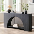 thumbnail image 1 of SinCiDo 63" Modern Console Table for Entryway, Arched Long Wood Sofa Table Behind Couch Table for Living Room, Hallway, 1 of 7