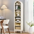 thumbnail image 1 of SinCiDo Arched Bookshelf, 8-Tier Open Shelf Bookcase, Medium Density Fiberboard, 1 of 6