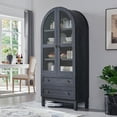 SinCiDo Arched Kitchen Pantry Storage 71" Tall Wood Pantry