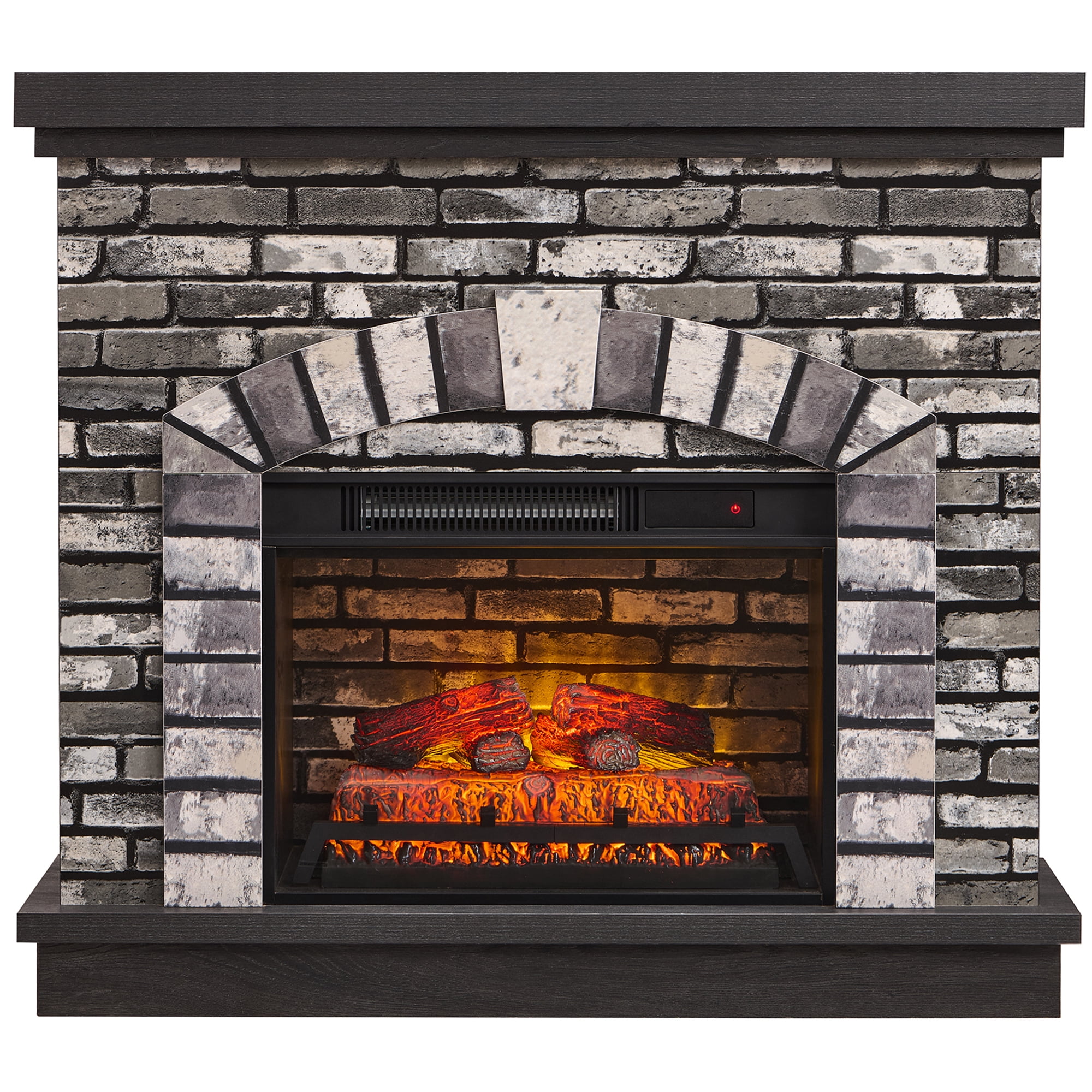 SinCiDo Electric Fireplace with Mantel for 42" TV Stand, Floor Standing Electric Indoor Fireplace