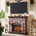 thumbnail image 1 of SinCiDo Electric Fireplace with Mantel for 42" TV Stand, Remote Control, Adjustable Flame, 1400W, 1 of 7