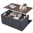 thumbnail image 1 of SinCiDo Farmhouse Coffee Table with Storage for Living Room, Lift Top Coffee Table w/Sliding Groove Barn Door, 1 of 7