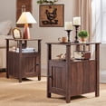 thumbnail image 1 of SinCiDo Farmhouse Nightstand, Set of 2, Brown, 1 of 6
