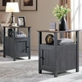 thumbnail image 1 of SinCiDo Farmhouse Nightstand, Set of 2, Grey, 1 of 6