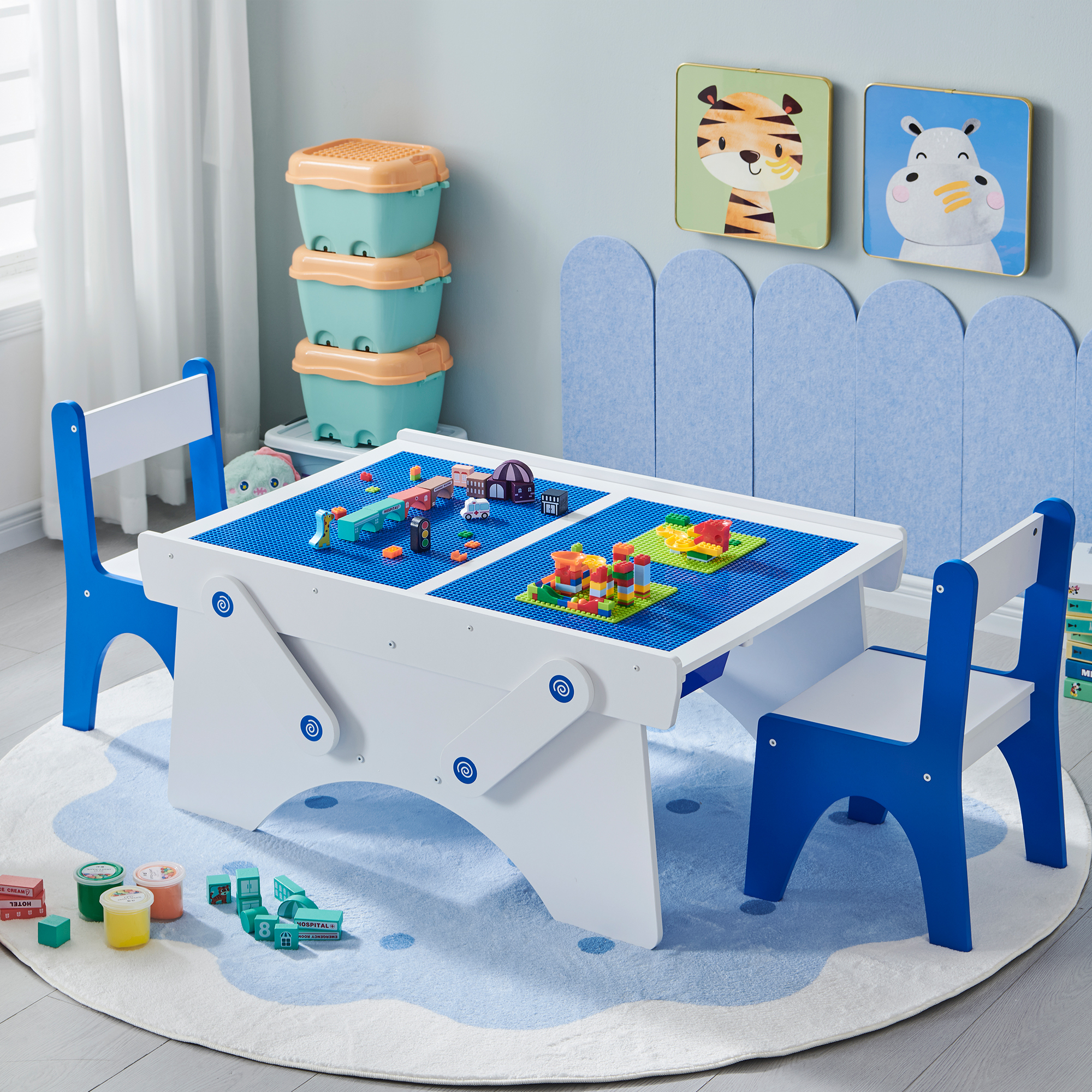 Play Kitchen Set for Kids, Wooden Kids Kitchen Playset w/Realistic Lights and Sounds, Kitchen Set for Toddler with Storage Box, Ice Maker, Oven and 11 Accessories, Toddler and Preschool Toys