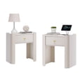 thumbnail image 1 of SinCiDo Modern Nightstand Set of 2 with Storage Drawer, 23.6" Tall Curved Bedside Table with Charging Station for Bedroom, Living Room, 1 of 7