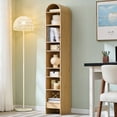 thumbnail image 1 of SinCiDo Narrow Arched Bookcase, 8-Tier Open Shelf Bookcase, Medium Density Fiberboard, 1 of 7