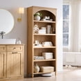thumbnail image 1 of SinCiDo Tall Arched Bathroom Storage Cabinet with Adjustable Shelves, 5-Tier Bathroom Cabinet for Bathroom, Kitchen, Living Room, Natural, 1 of 7