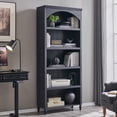 thumbnail image 1 of SinCiDo Tall Arched Bookcase, 5-Tier Large Bookshelf with Open Display Shelves for Living Room, Grey, 1 of 7