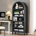 thumbnail image 1 of SinCiDo Tall Arched Bookshelf, 7-Tier Open Shelf Bookcase, Medium Density Fiberboard, 1 of 7