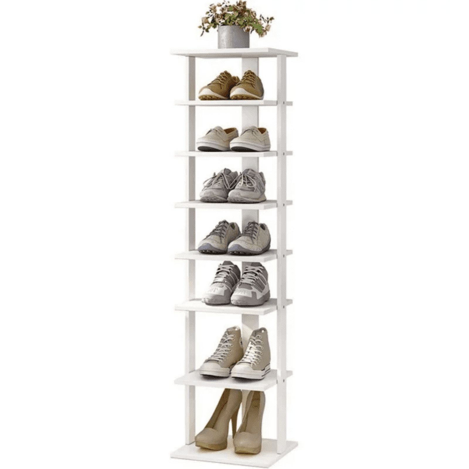 SinFoxeon Multi-layer wooden shoe rack, shoe tower organizer, entryway ...