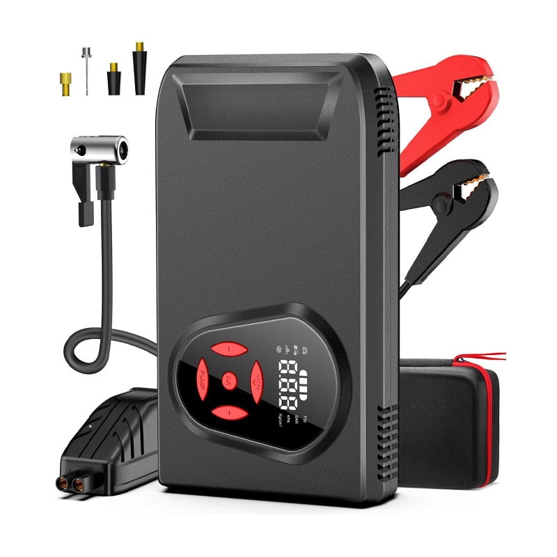 SinKeu Car Jump Starter with Air Compressor 3000A Portable Battery Booster 12V Jumper